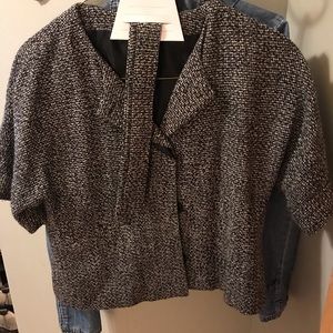 Blk & white tweed jacket size XS